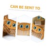 WOONEKY Sandalwood Hair Comb 2pcs Set Fine Tooth Small Combs
