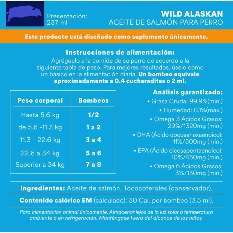 Aceite Natural De Salmón Para Perro,wild Alaskan