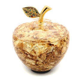 golden apple figurine with gold foil gold apple mothers day gift gift lucky apple with box feng shui happy lucky new year medium