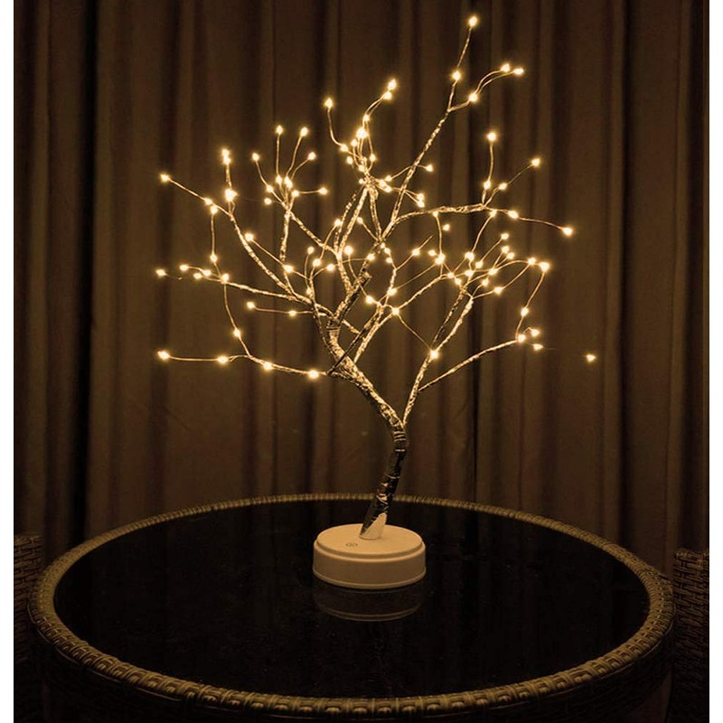 18'' Tabletop Decoration Copper Wire LED Light Tree (Warm White)