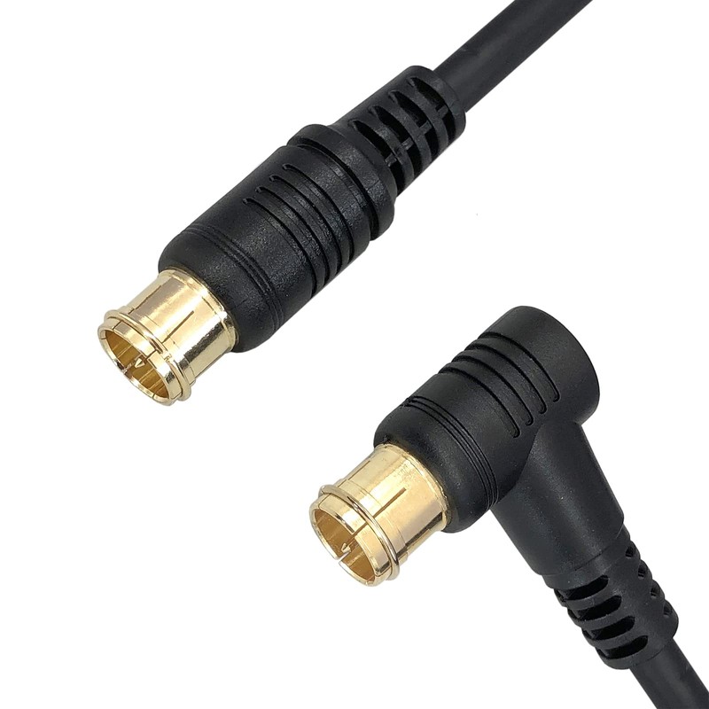 4K8K Broadcasting Compatible Antenna Cable, 6.6 ft (2 m), Black/Black,