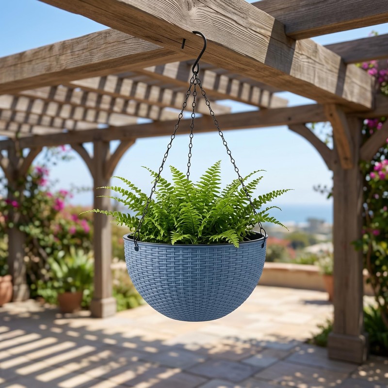 10 Inch Self-Watering Hanging Planter – Drainage
