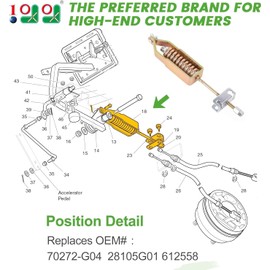 10L0L Golf Cart Brake Compensator Assembly for EZGO Medalist TXT PDS 1994 Onwards, Gas & Electric, OEM# 70272-G04 612558