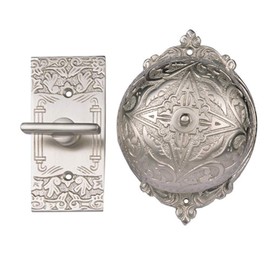 Adonai Hardware Belshazzar Brass Manual Old Fashion Door Bell or Twist Door Bell or Hand-Turn Door Bell - Satin Nickel
