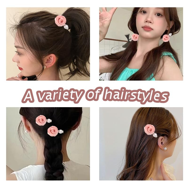 Small Rose Hair Clips for Styling Clips for Thick Thin