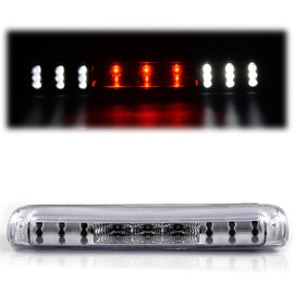 PIT66 LED 3rd Brake Light, Compatible with 99-06 Chevy Silverado 1500/2500/3500/99-06 Gmc Sierra 1500/2500/3500 Third Brake Stop Lamp Light Clear Lens Chrome Housing