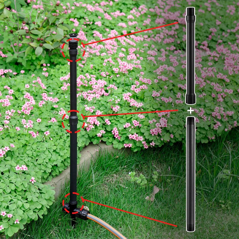 1/2 Inch Double Male Threaded Head Pipe Riser Multifunctional NPT