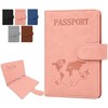 Porta Pasaporte con Bloqueo RFID y Cierre Magnético, Organizador de