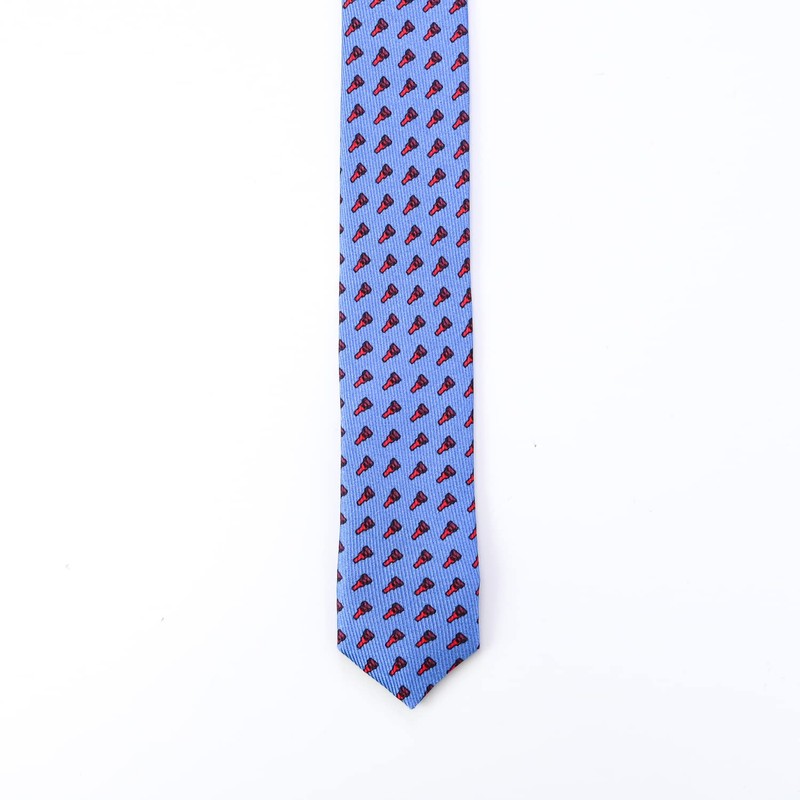 Dunhill 22FPTP1X9427 Men's Necktie, Blue, Large Sword Width 3.1 inches