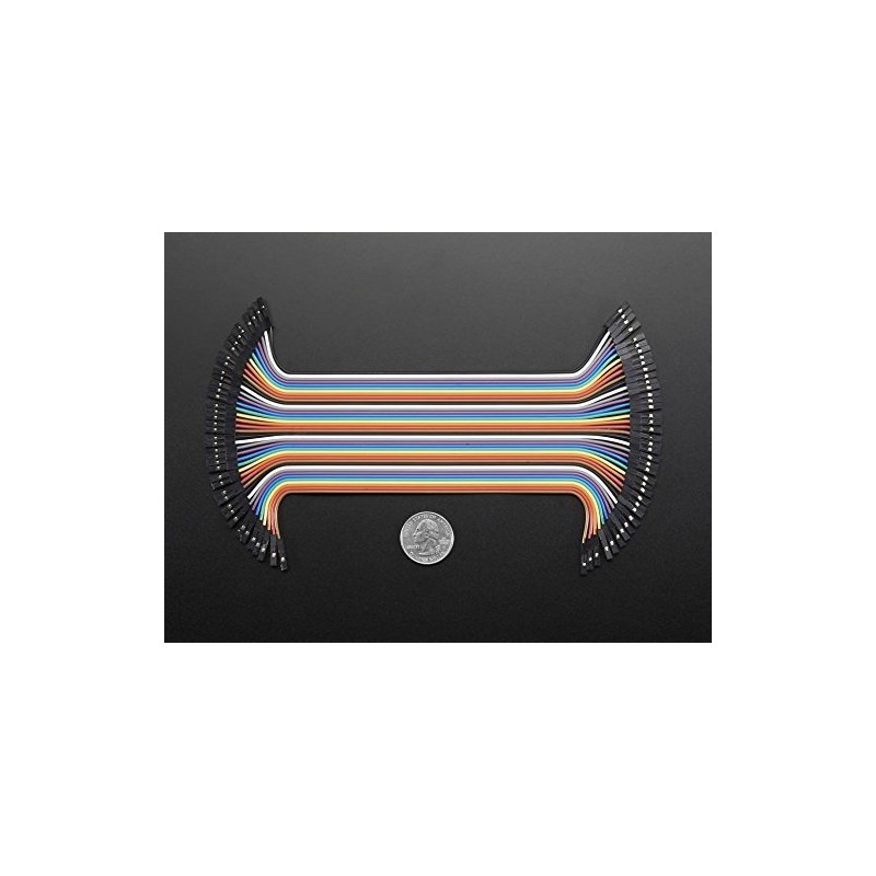 Adafruit Premium Female/Female Jumper Wires - 40 x 6" [ADA266]