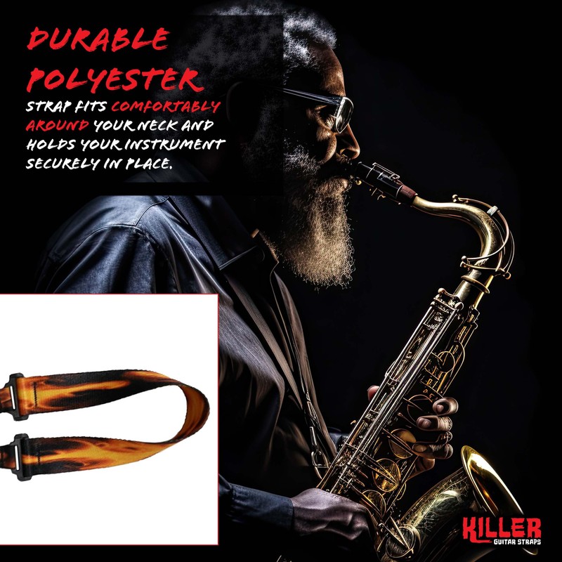 Killer-Q Saxophone Strap - Stylish Quick Release, Adjustable Sax Neck