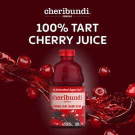 Cheribundi Tart Cherry Juice Original | Tart Cherry Juice Sweetened with Apple Juice | Athletes Recovery Drink | Promotes Restorative Sleep, Muscle Recovery & Boosts Performance | 32 floz (6 Pack)