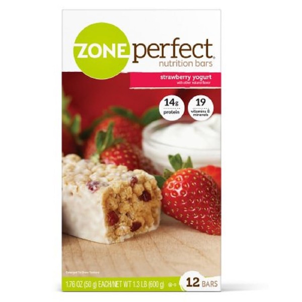 Zone Perfect Nutrition Bars Strawberry Yogurt 1.76oz 5 Bars (2 Pack)