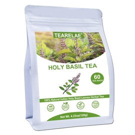 TEARELAE - Holy Basil Tea Bags - 60 Count - 100% Pure Natural Holy Basil Leaves - Aid in Digestion, Boost Immune System - Non-GMO - Caffeine-Free