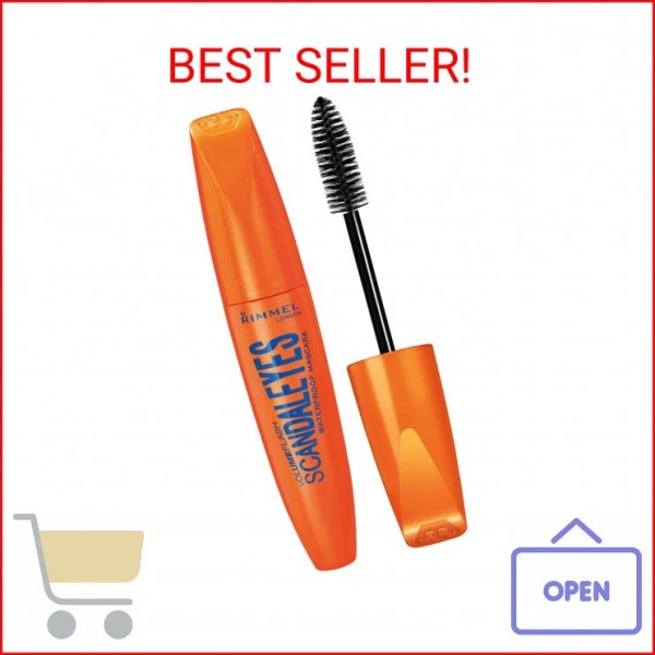 Rimmel London Scandaleyes Mascara, Long-Wearing, Smudge-Proof, 001 , Waterproof