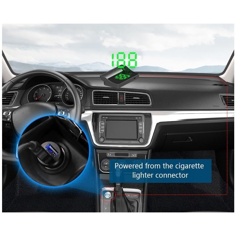 Auto Digital HUD Head Up Display Proyector de Parabrisas KM/H