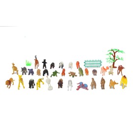 JAMARA Wild Animals 460479 Animal Play Set 2.5 Inches 53 Pieces Ideal Accessory for Any Zoo, Loving Details, Promotes Role Play and Imagination, Height: 30 - 95 mm