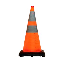LED-MARTIN® Traffic Cone, Folding, 70 cm, Particularly Heavy Design, Accident Protection, Barrier, Diversion, Road Safety, Folding Traffic Cone