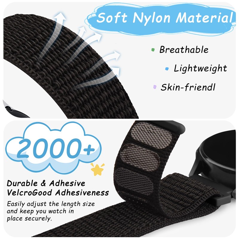 Nylon Band Compatible with Garmin Bounce Watch Bands, Soft Nylon
