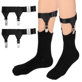 Mens Sock Garters Mens Sock Suspenders Adjustable Non-Slip Sock Strap Suspenders for Stockings