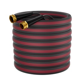 Haeteir 100ft Non-Expanding Garden Hose with 8-Layer Latex Core, Lightweight & Kink-Free, Flexible Heavy Duty Water Hose for Lawn, Yard, Car Washing (3/4" Solid Brass Fittings, Crush-Resistant)