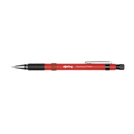 rOtring Visumax Mechanical Pencils - 0.7mm - Pack of 6 - Refillable - Twist Out Eraser - Rubber Grip (Red Barrels)