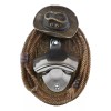Country Rustic Western Cowboy Hat With Lasso Braided Ropes Beer
