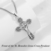 EUDORA Harmony Ball Heiliger Benedikt Jesus Kreuz Kette für Damen