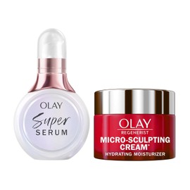 Olay Super Serum and Micro Sculpting Cream Mini Duo Best Selling Kit 0.4 FL OZ MSC 0.5 / 올레이 슈퍼 세럼 및 마이크로 스컬프팅 크림 미니 듀오 베스트셀러 키트 0.4 FL OZ MSC 0.5
