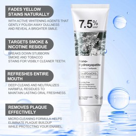 VLUVLA 3 Pcs Hydroxyapatite Toothpaste 120g, Nano Hydroxyapatite Toothpaste for Sensitive Teeth, Fluoride-Free Enamel Repair Tooth-Paste, Gentle Whitening & Fresh Breath, Daily Oral Care