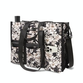 TOPDesign Utility Water Resistant Tote Bag with 22 Exterior & Interior Pockets, Top Zipper Closure & Thick Bottom Support, Perfect Gifts for Working Women, Teachers, Nurses, Accountants