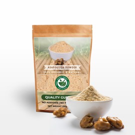 AYUSHKA ORGANIC Asafoetida Powder | Natural Heeng Spice | Healthy Digestive Aid (8.8 OZ / 250 gm)