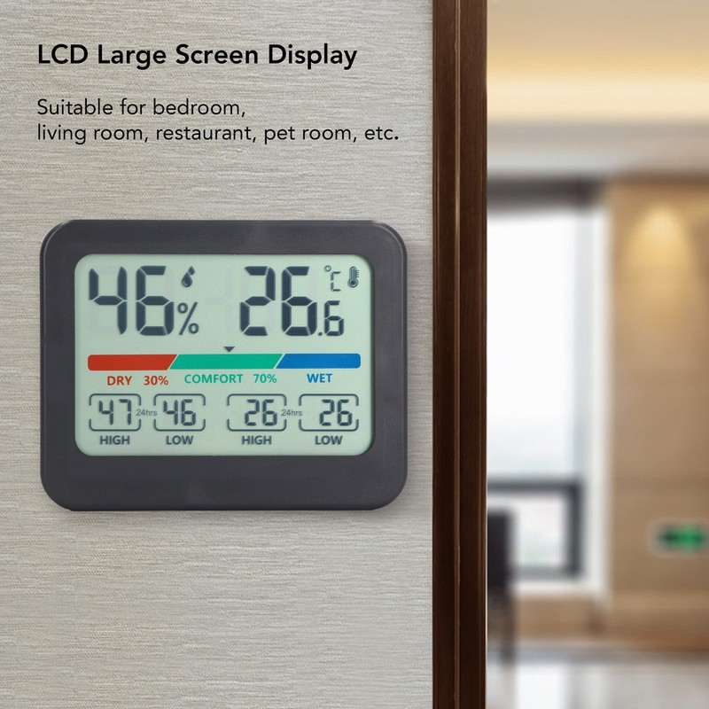Digital Hygrometer Thermometer LCD Display Electronic Temperature and Humidity Monitor