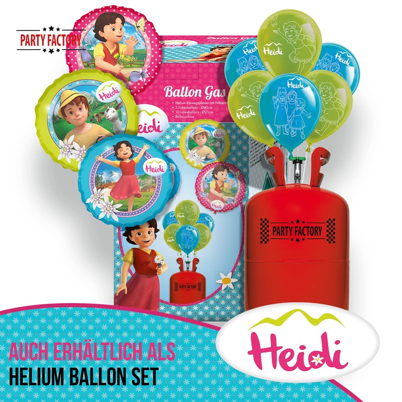 Party Factory Heidi 10 x paper plates, disposable plates, colourful,