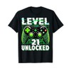 Level 21 Unlocked Shirt Funny Video Gamer Geek 21st Birthday