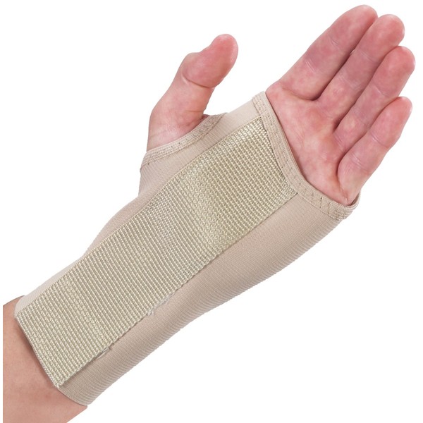 Bilt-Rite Mastex Health 7 Inch Right Wrist Splint, Beige, Small