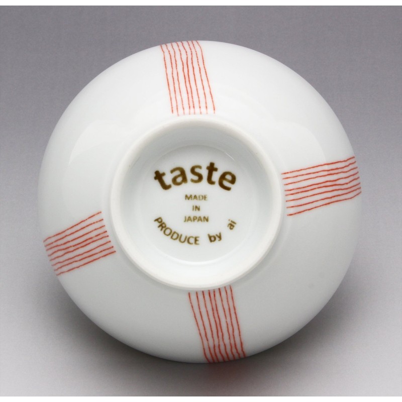 Hasami kurawa? Bowl, Stripe Belt Red 500557 