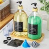 Moforoco Liquid Laundry Detergent Dispenser with Bamboo Tray, 2 Pack