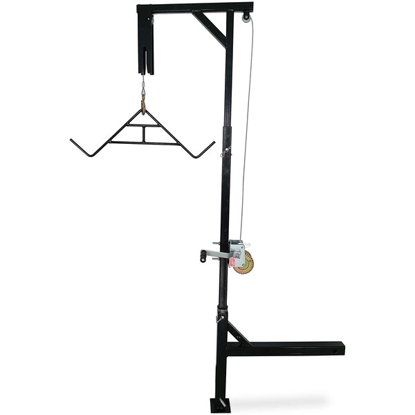 HME Products Truck Hitch Game Hoist - Complete Kit (Includes Winch/Gambrel) Black, 400