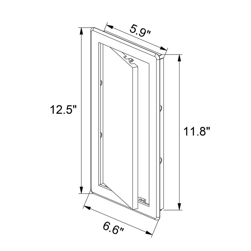 Awenta 6 x 12 Inch Access Panel for Drywall/White ABS