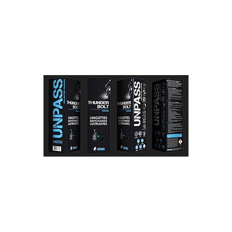 UNPASS 910508 Thunderbolt Peach Wipes x35 for Motorcycle, 35