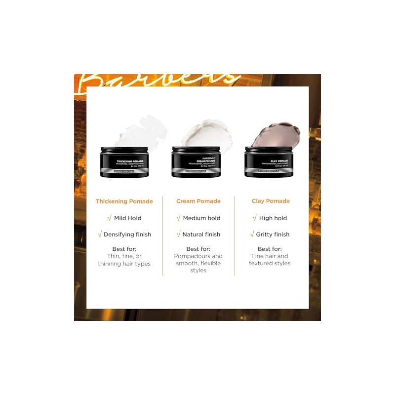 Redken Brews - Pomada cremosa, 3.4 onzas líquidas
