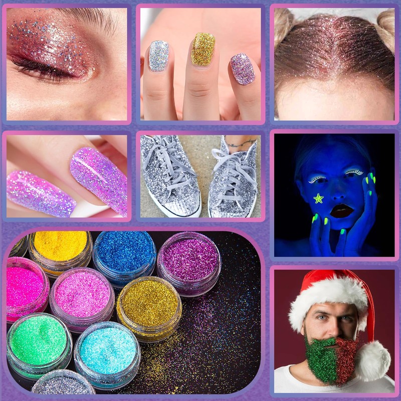 FAMKEEP Glitter Tattoo Set Children, Temporary Glitter Tattoo, 42 Colours