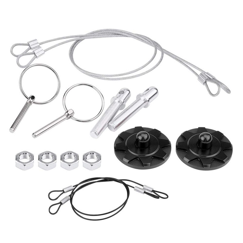 Hood Pin Lock Kit, Universal CNC Aluminum Alloy Car Racing