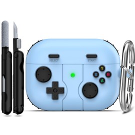 RFUNGUANGO - Funda para AirPods Pro de 21 generación con llavero, diseño de reproductor de juegos para niños y mujeres, funda de silicona suave para  