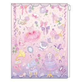 Takeimiki [Pocket File] Zipper Included, 6 Pocket Clear File/Violet Stage