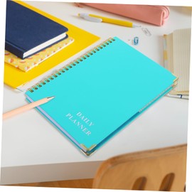 Englisches Haushaltsbuch Notizbuch mit Trennwänden und Taschen College liniertes Spiralnotizbuch spiralbindung Tragbares Notebook notizen liefert Notizblock fürs Büro Papier Green Operitacx