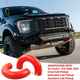 2PCS Tow Hook Covers for Ford F150 2004-2024, Compatible with Toyota Tundra 2017-2021, Car Accessories for Front Bumper Tow Hook Rubber Sleeve (Red)