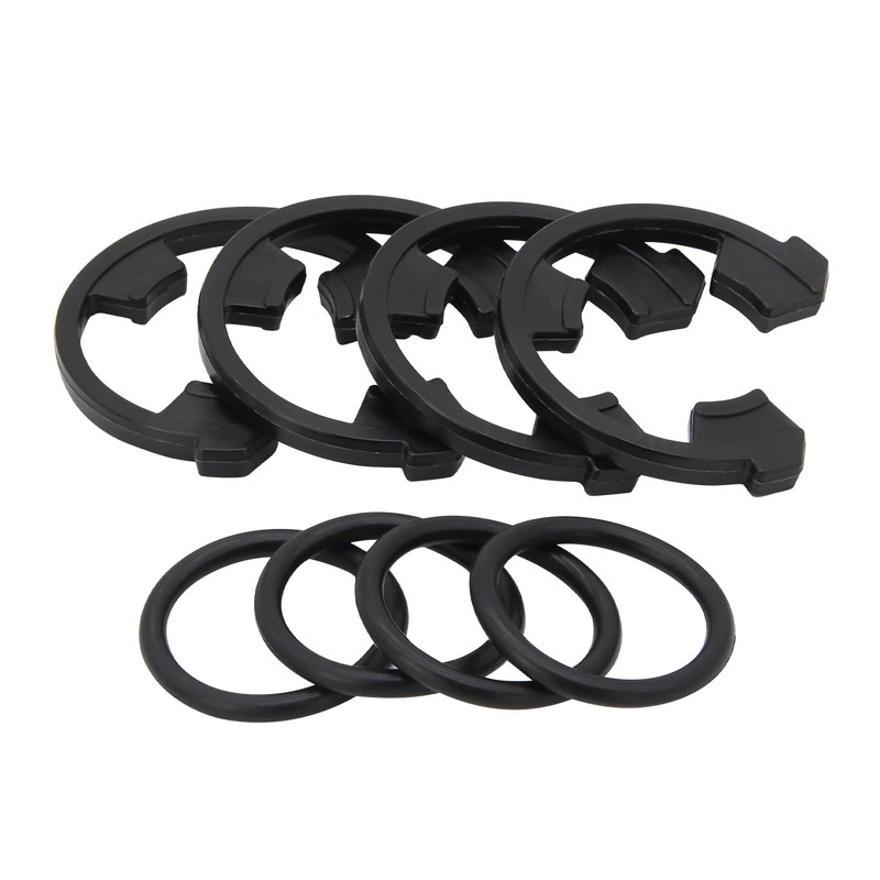RURBRIN (4+4PCS) 3/4" Water Softener Clip and O-Ring Kit Compatible