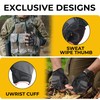 HANDLANDY Fingerless Work Gloves, Padded Work Gloves with Grip for